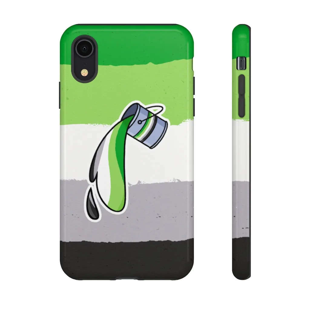 Aromantic Flag Paint Phone Case for Apple & Samsung