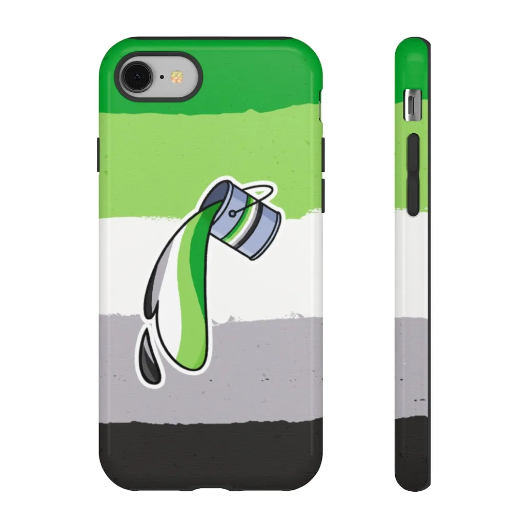 Aromantic Flag Paint Phone Case for Apple & Samsung