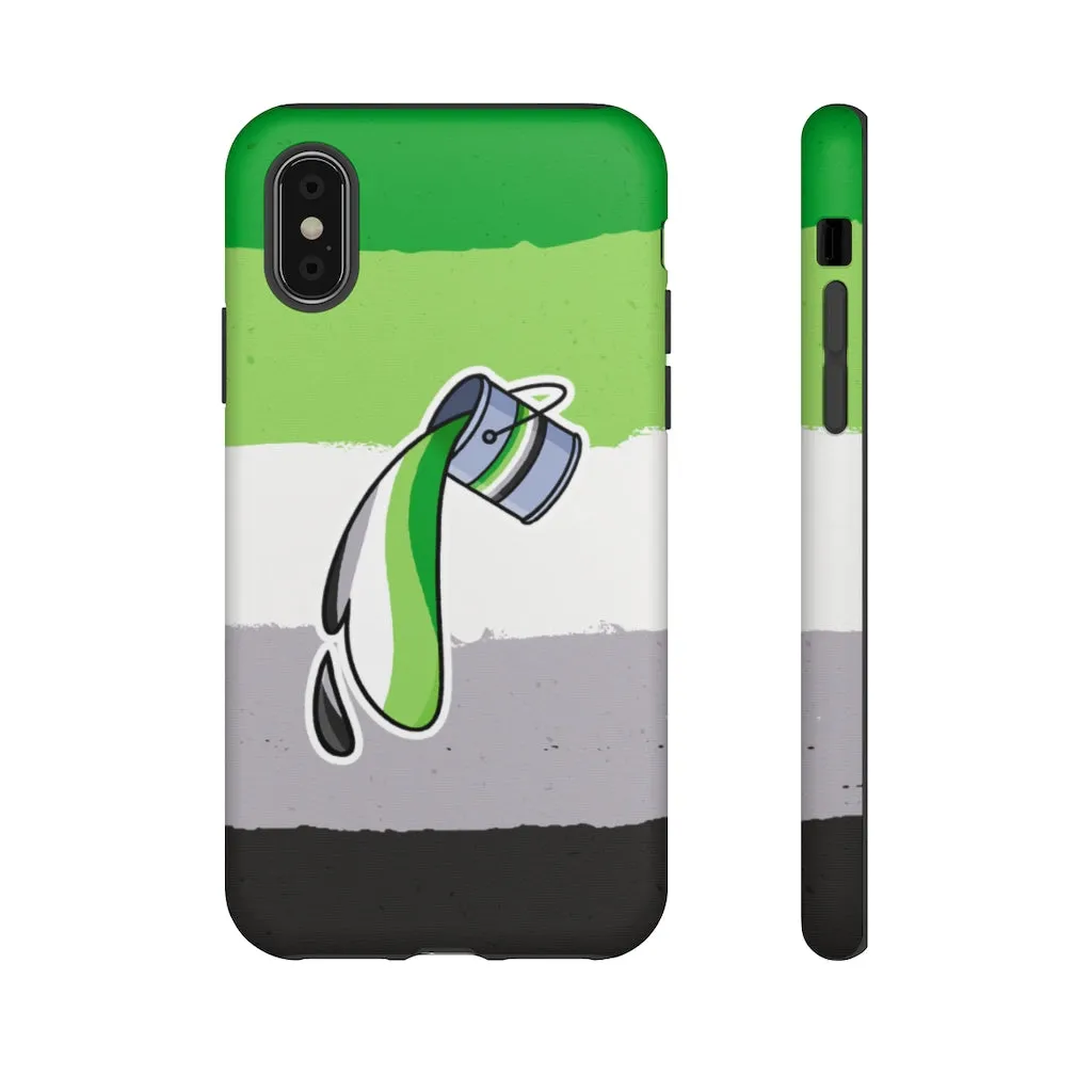 Aromantic Flag Paint Phone Case for Apple & Samsung