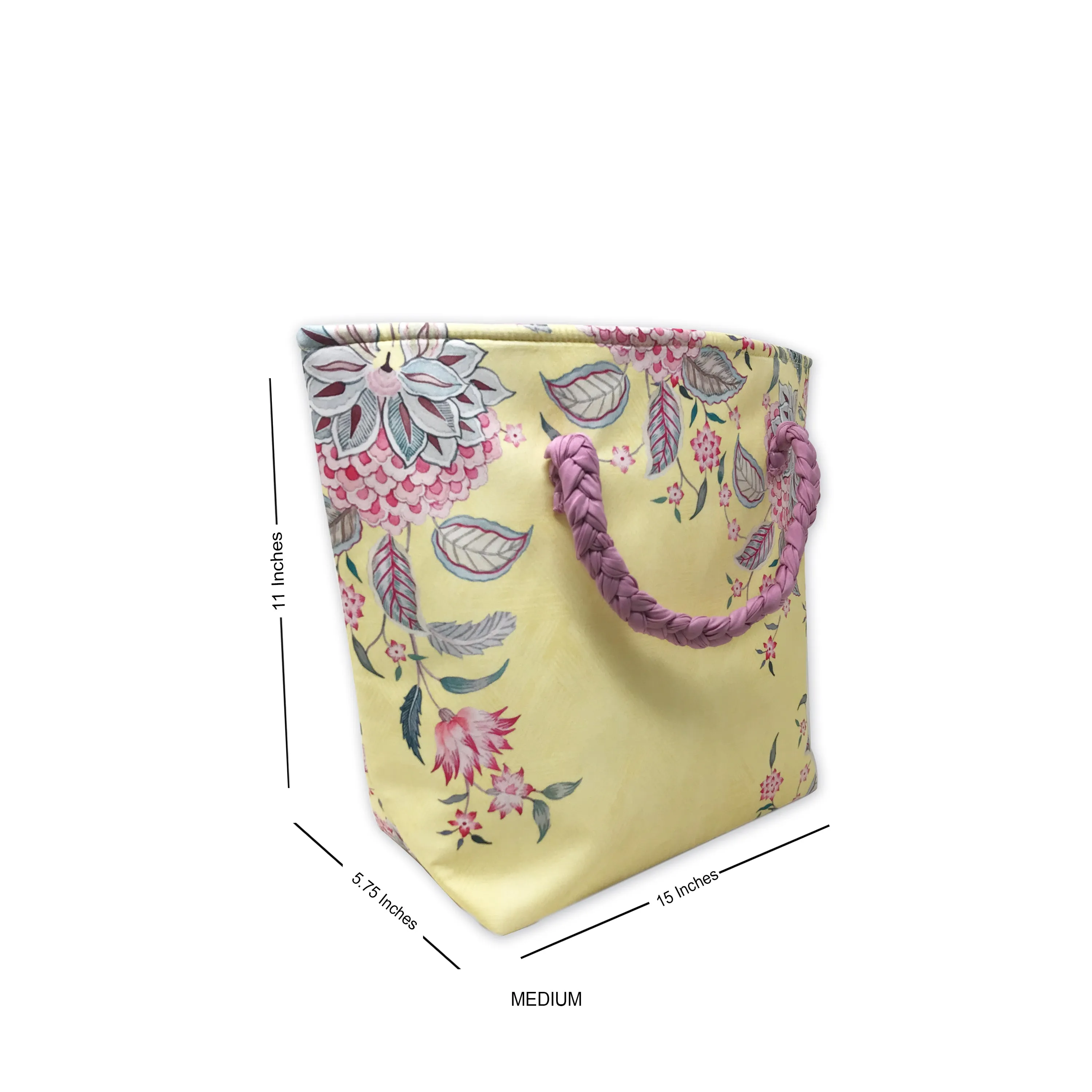 Aster Blooms Roll down Bag/Basket
