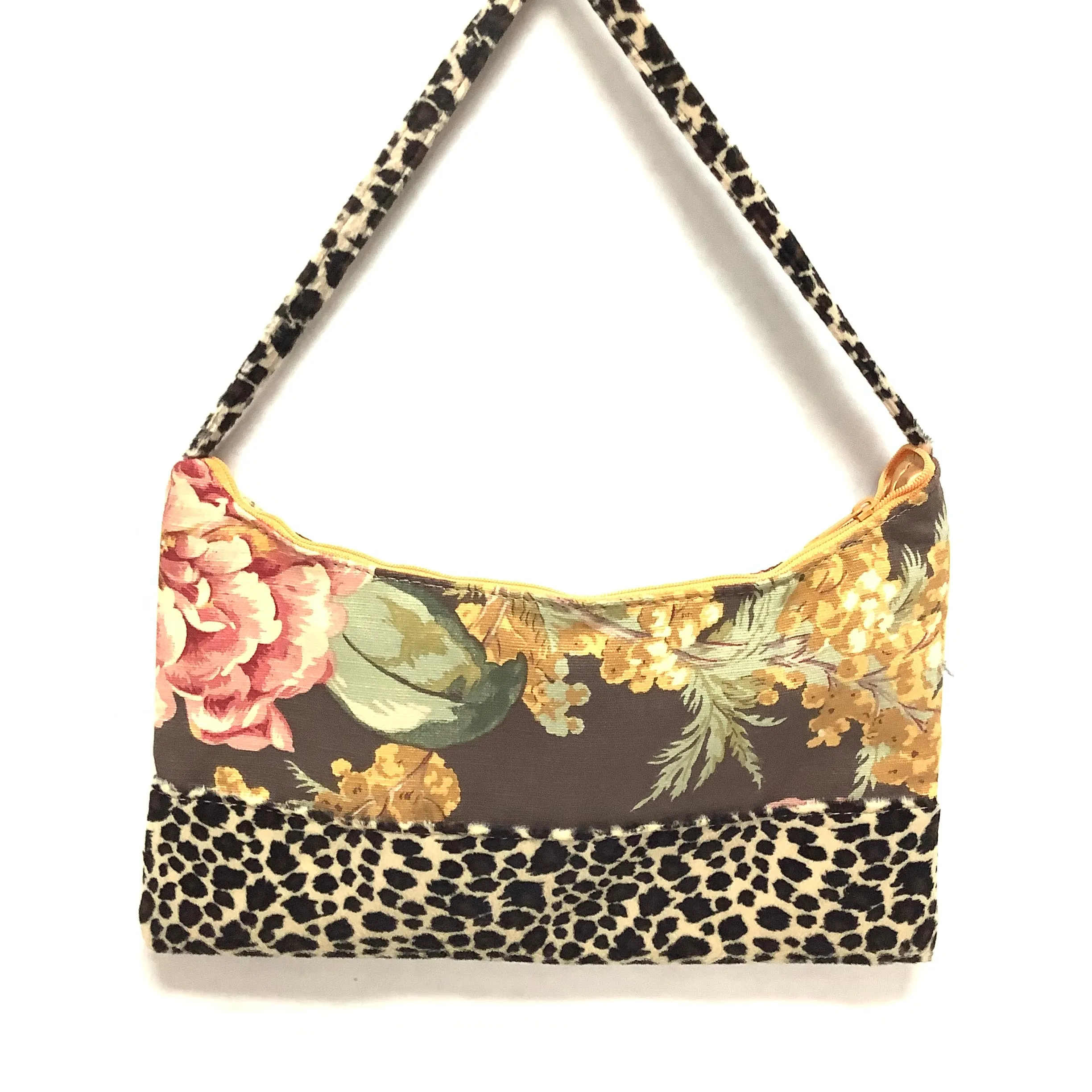 Atenti Women's Leopard Flowered Purse