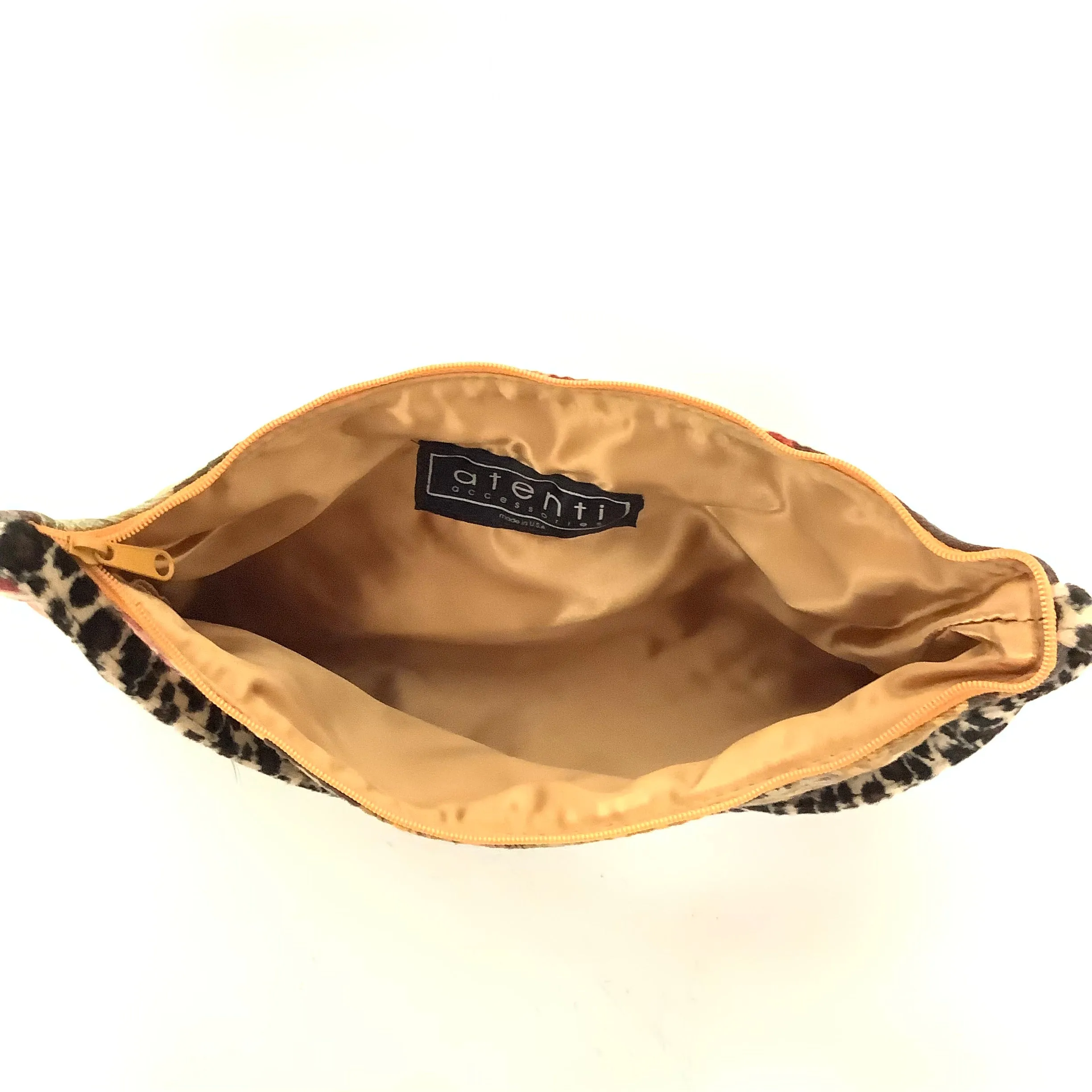 Atenti Women's Leopard Flowered Purse