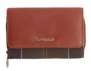 Barbour Womens Leather French Purse  Brown Classic