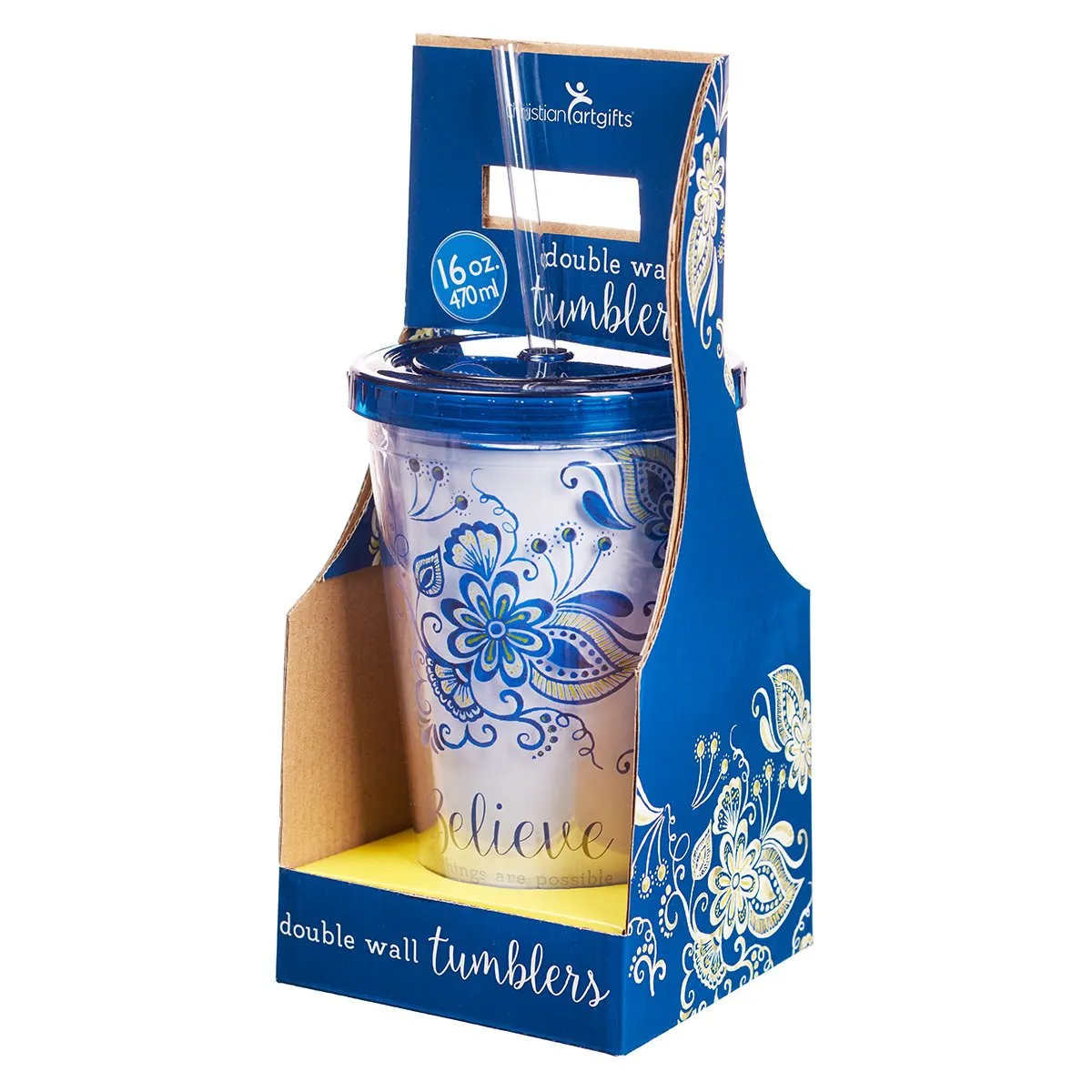 Believe all Things are Possible Plastic Tumbler