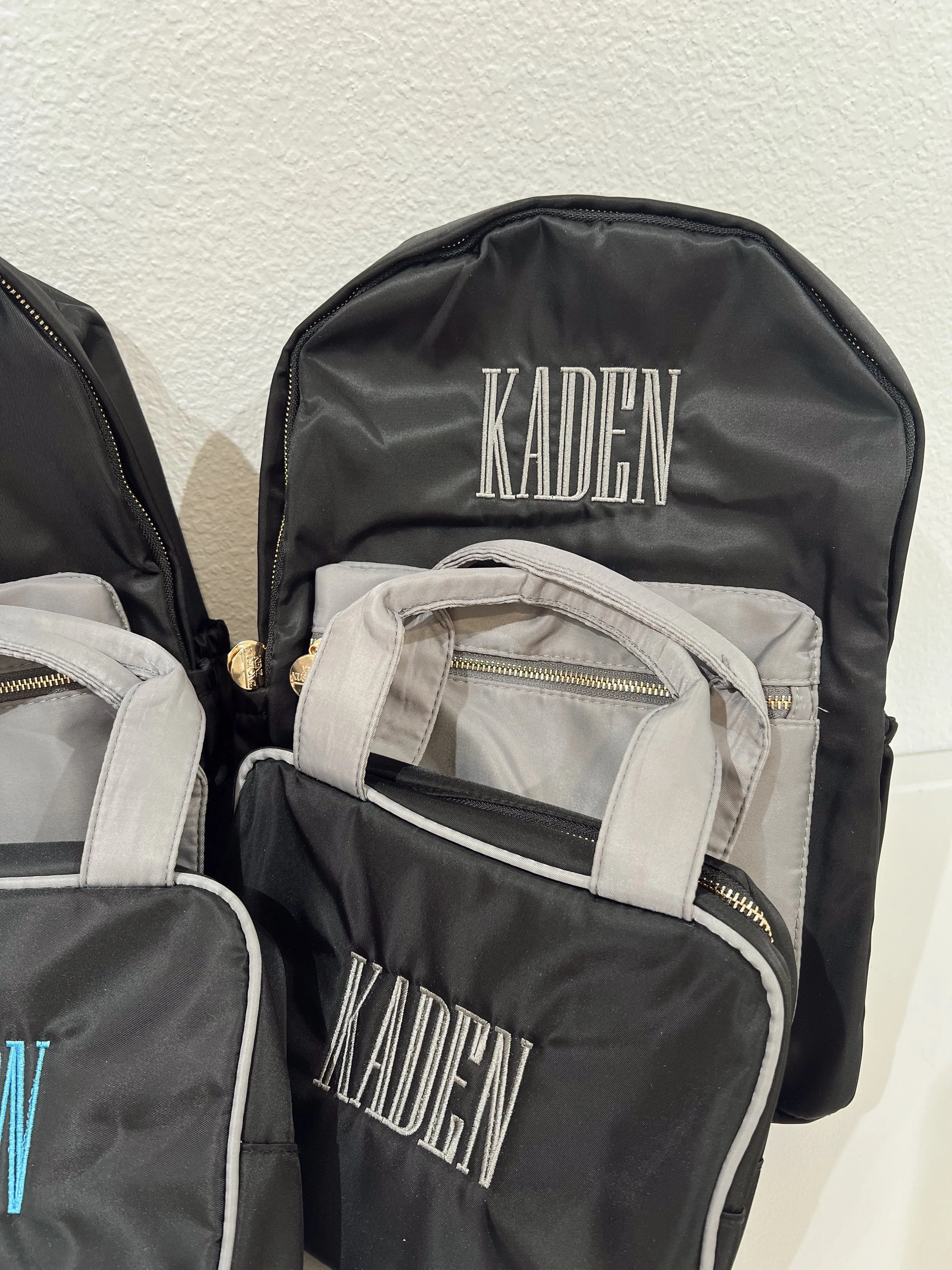 Black   Grey Colorblock Backpack