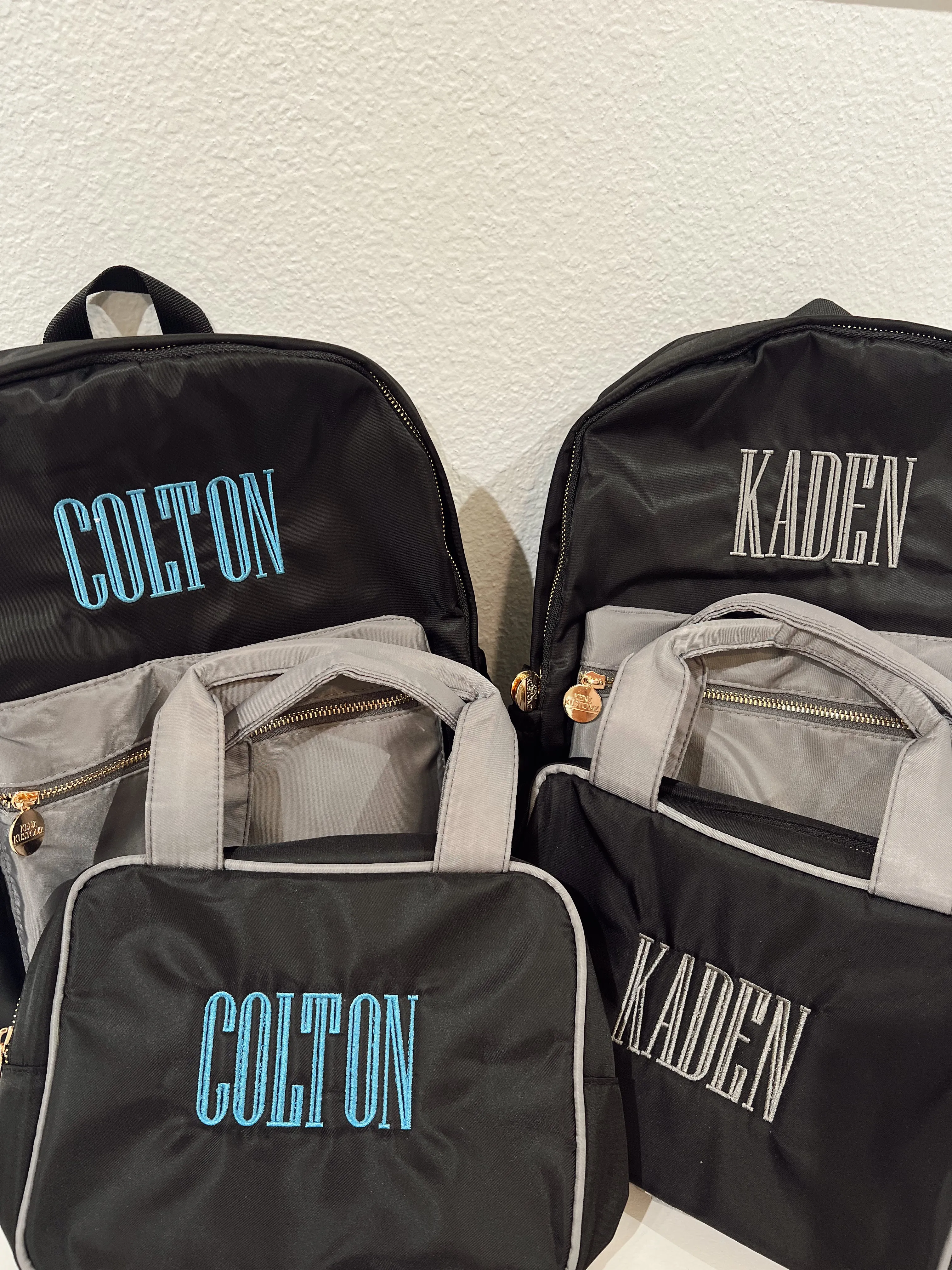 Black   Grey Colorblock Backpack