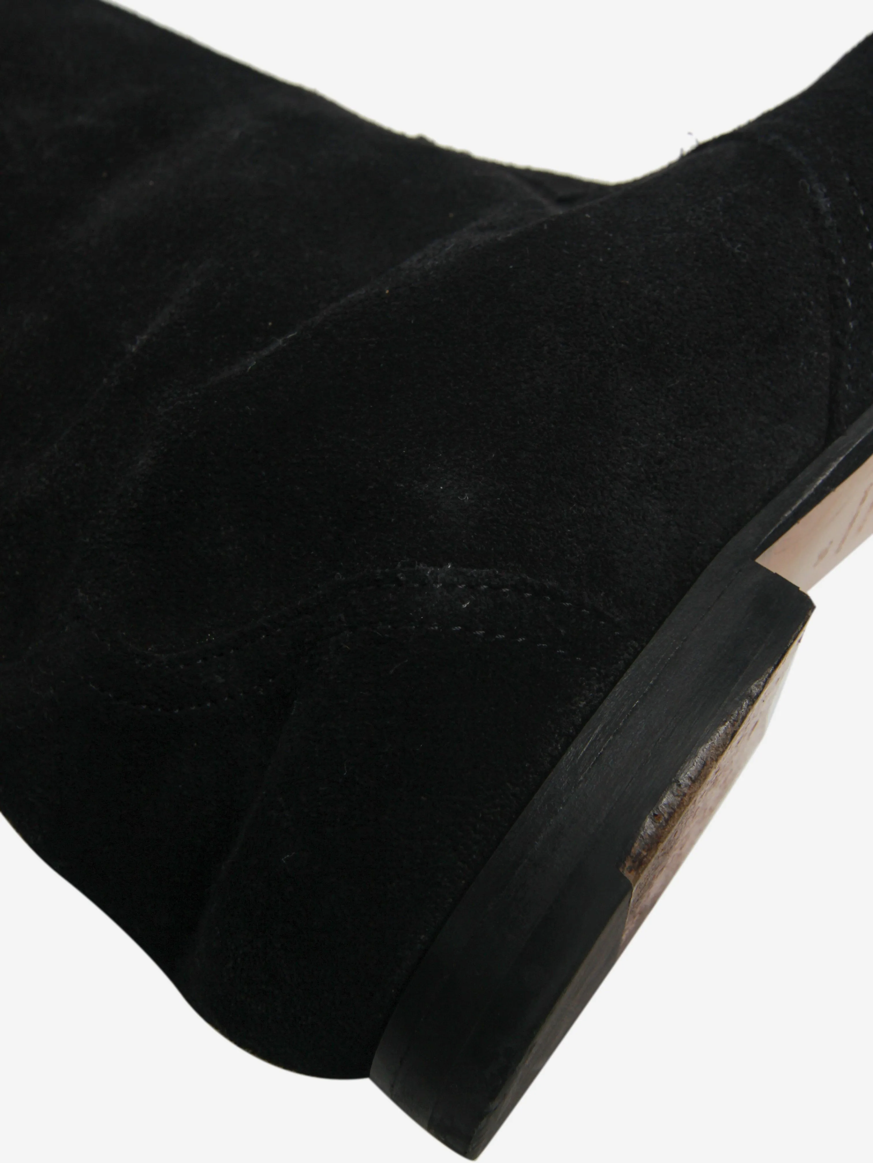 Black suede over-the-knee boots - size EU 38