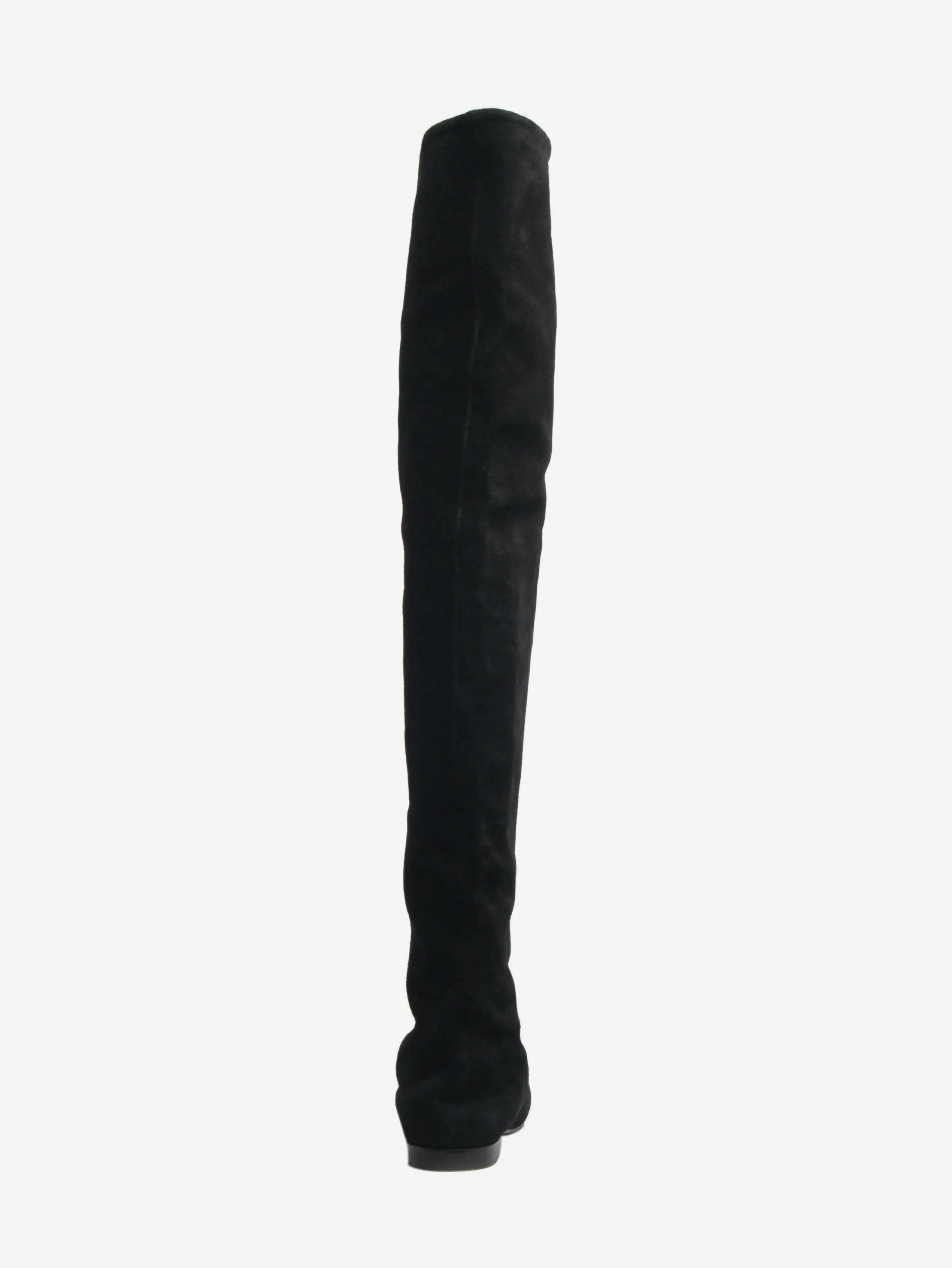 Black suede over-the-knee boots - size EU 38