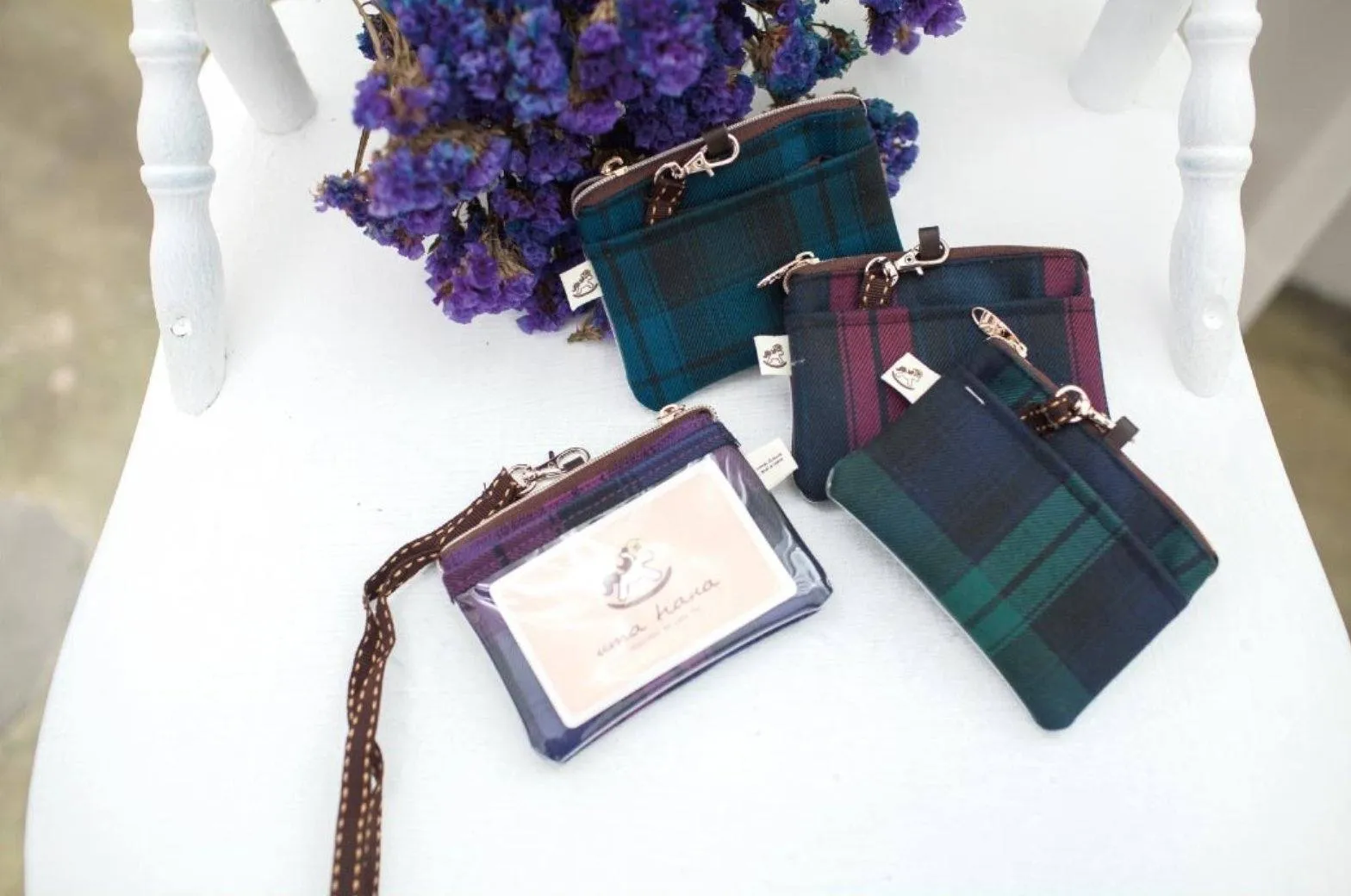 Blue Aquatic Cats Card & Coin Purse