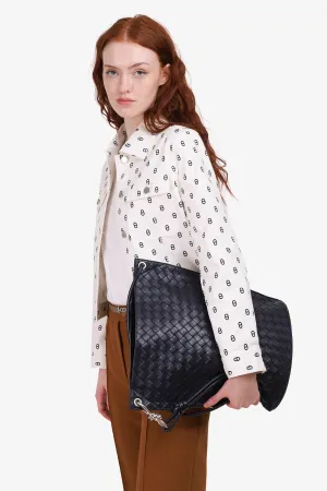 Bottega Veneta Black Leather Medium Knot Bucket Bag