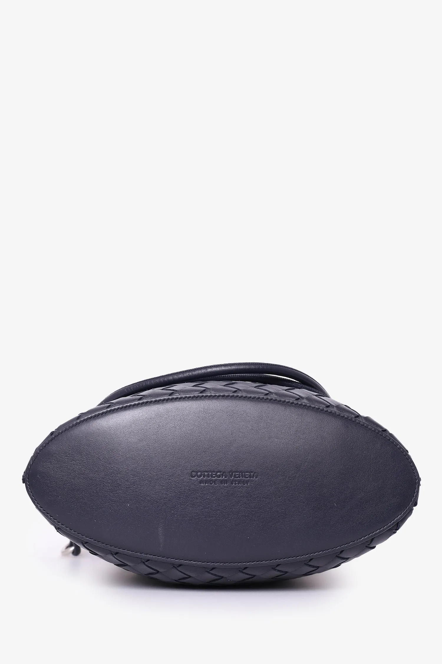 Bottega Veneta Black Leather Medium Knot Bucket Bag