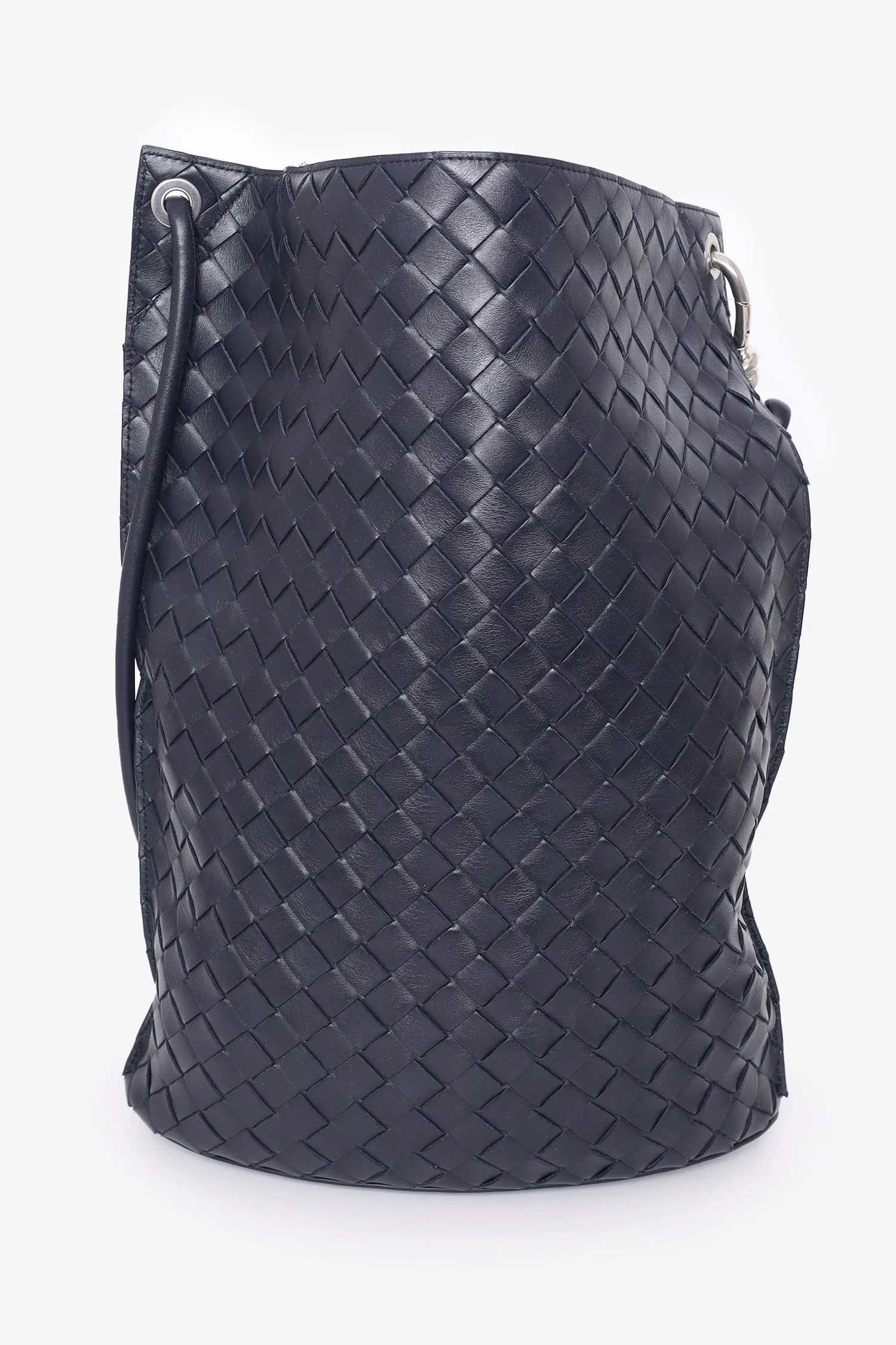 Bottega Veneta Black Leather Medium Knot Bucket Bag