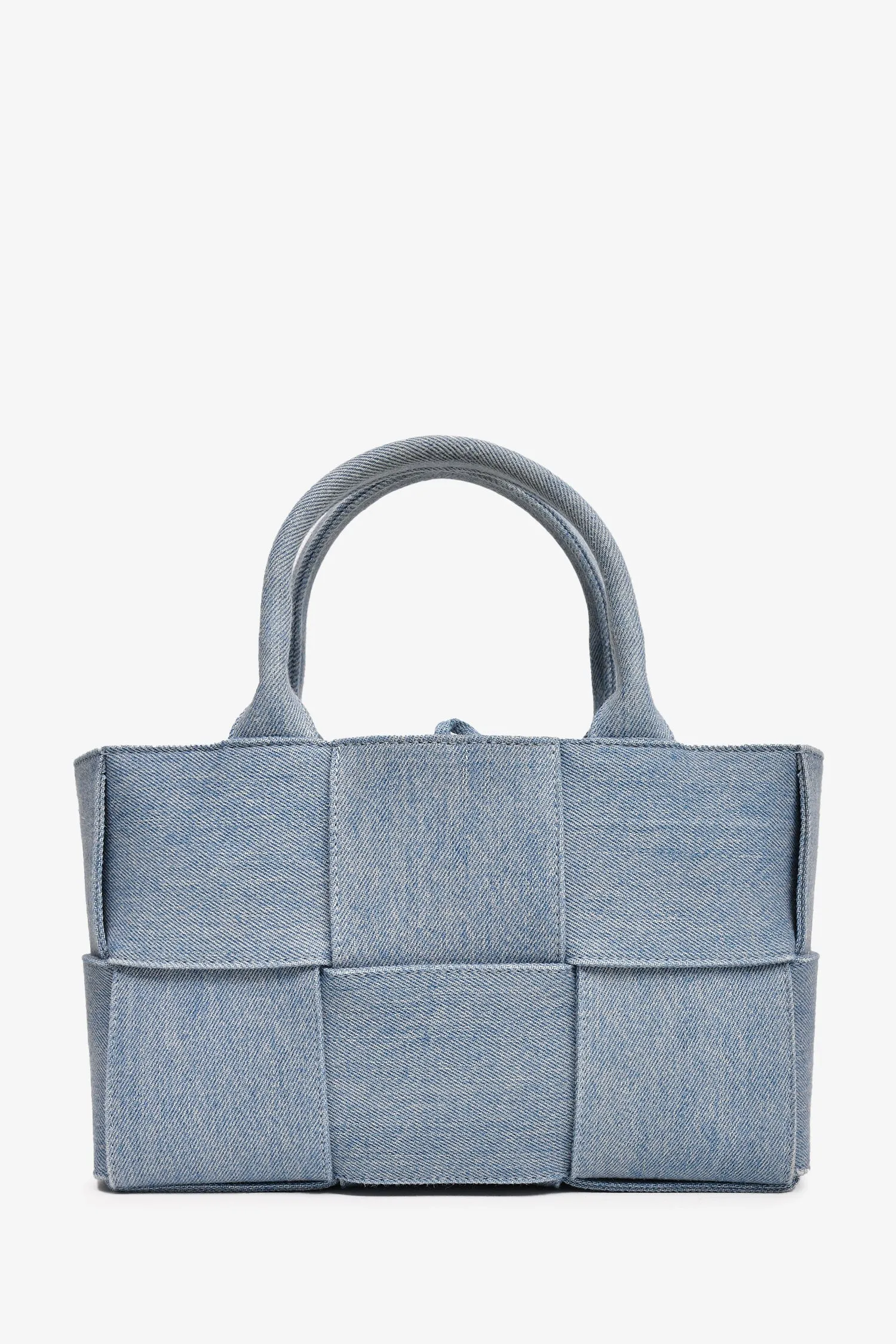 Bottega Veneta Blue Denim Maxi Intrecciato Archo Crossbody Bag