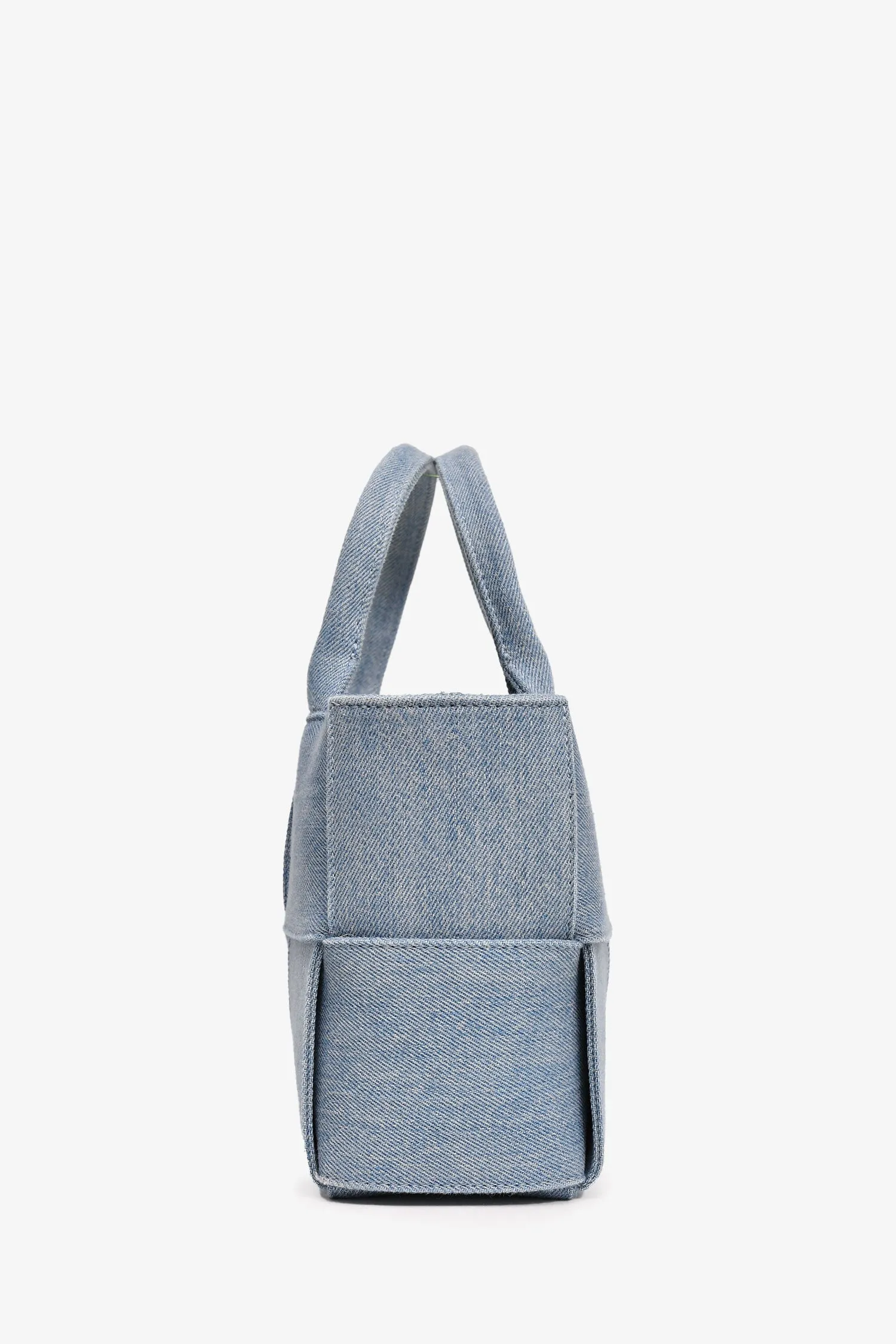 Bottega Veneta Blue Denim Maxi Intrecciato Archo Crossbody Bag