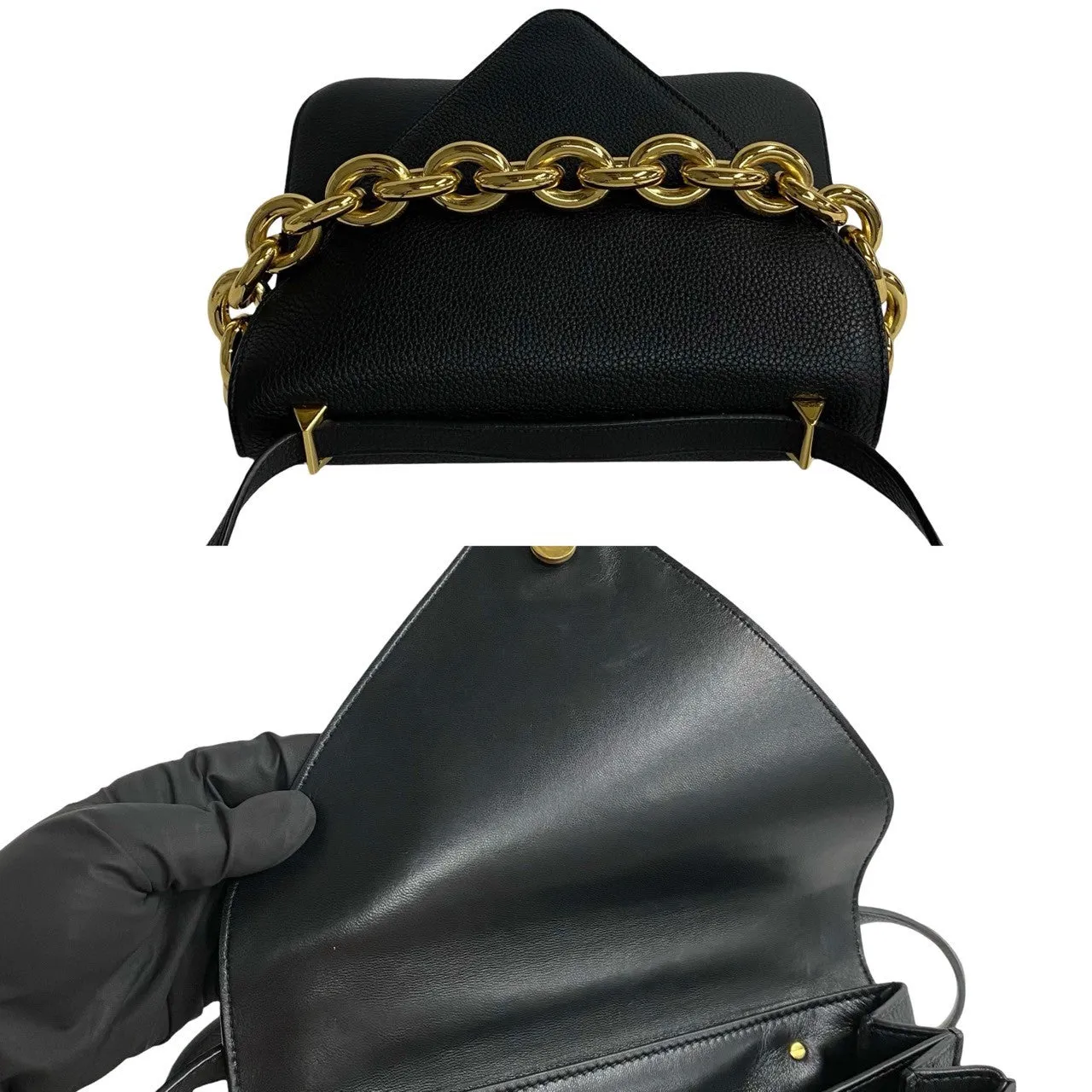 Bottega Veneta Leather Envelop Chain Crossbody Bag  Leather Crossbody Bag