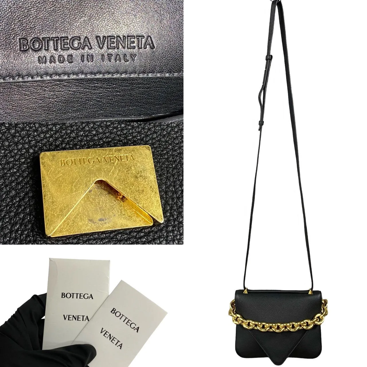 Bottega Veneta Leather Envelop Chain Crossbody Bag  Leather Crossbody Bag