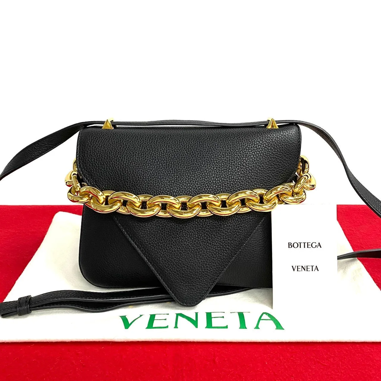 Bottega Veneta Leather Envelop Chain Crossbody Bag  Leather Crossbody Bag