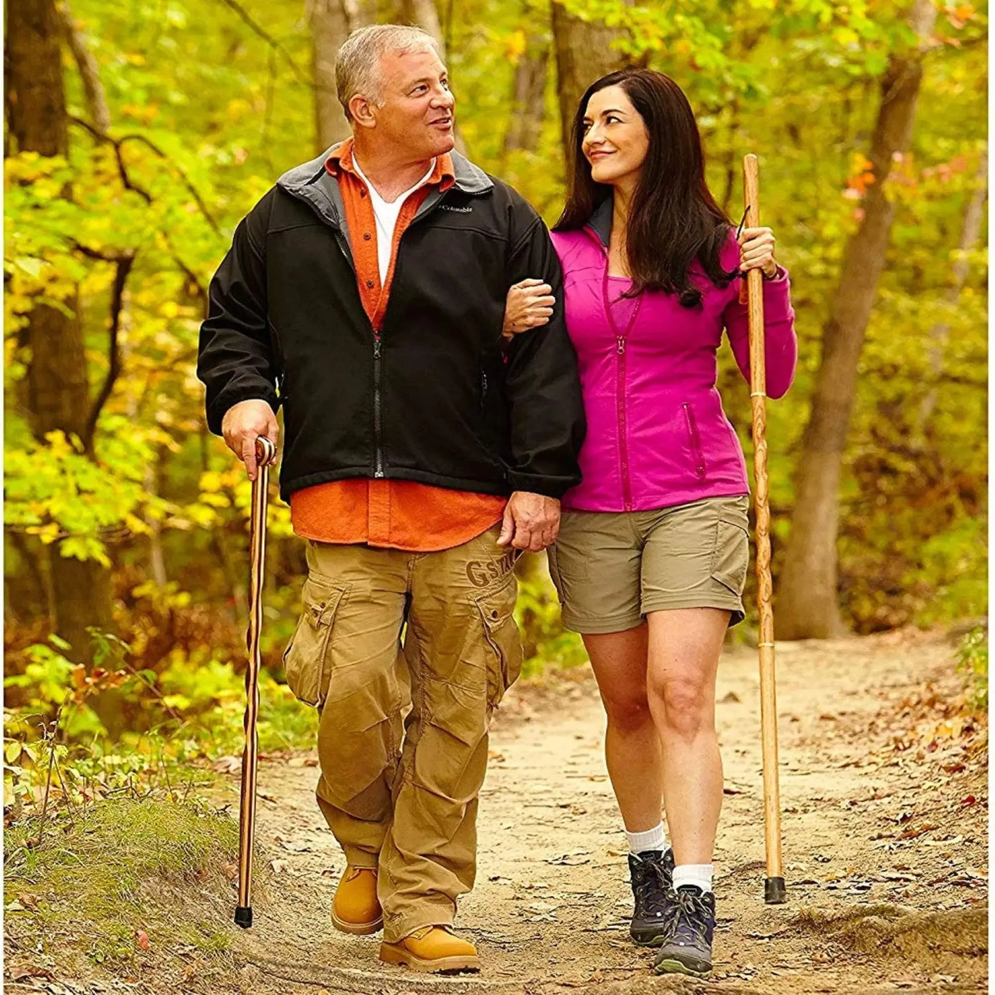 Brazos™ Traveler's Oak Walking Stick, 55-Inch Height, Tan