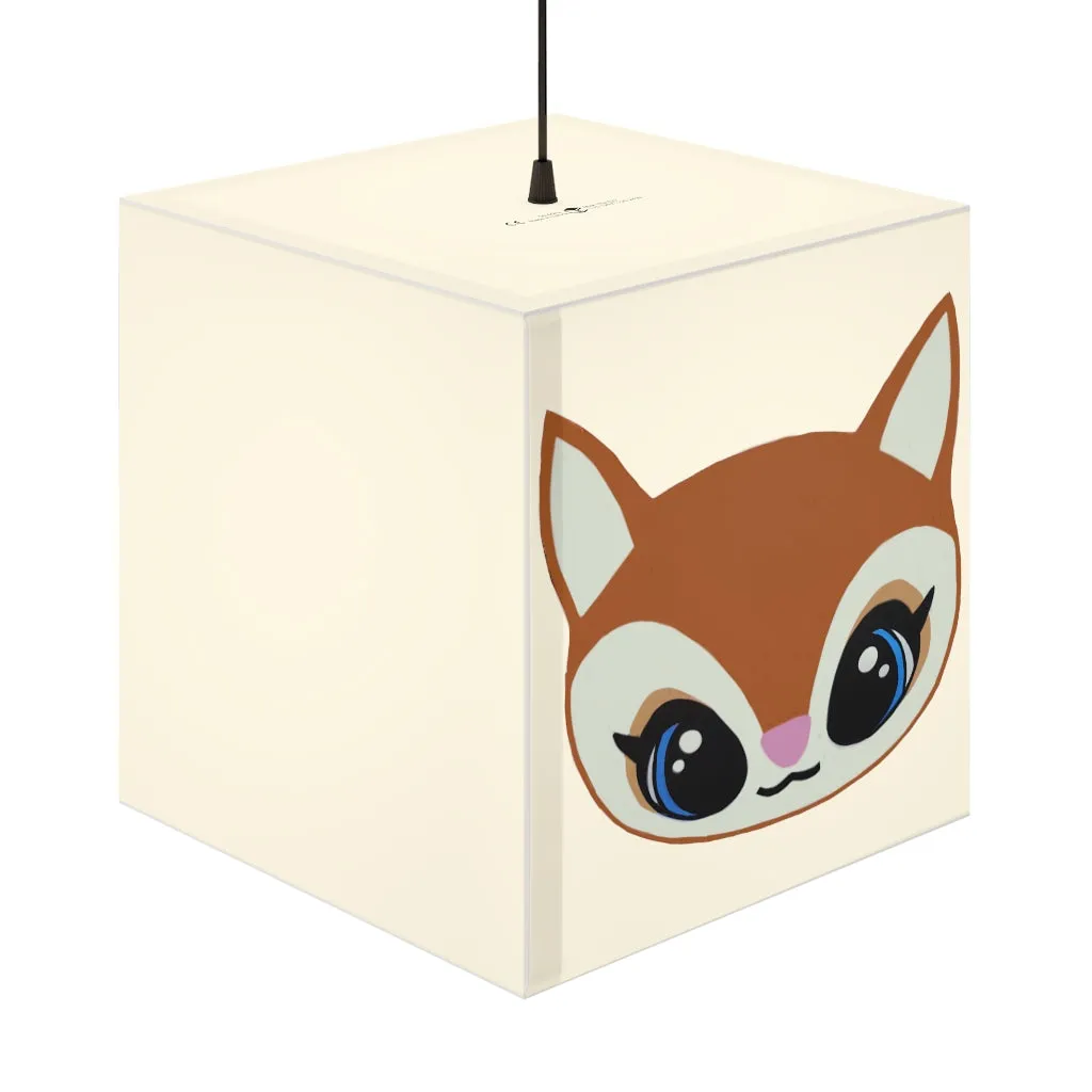 Brown Deer Head Light Cube Lamp