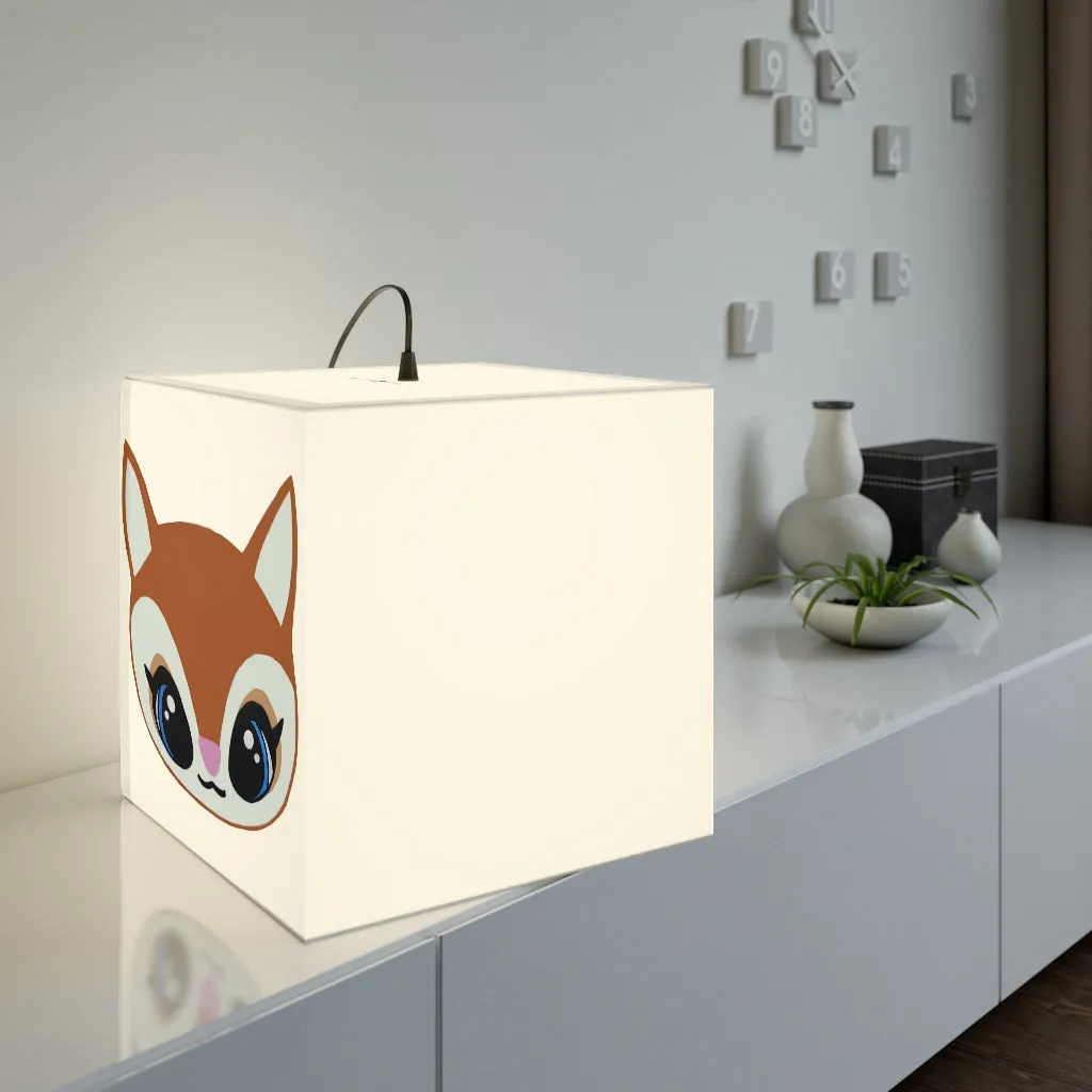 Brown Deer Head Light Cube Lamp