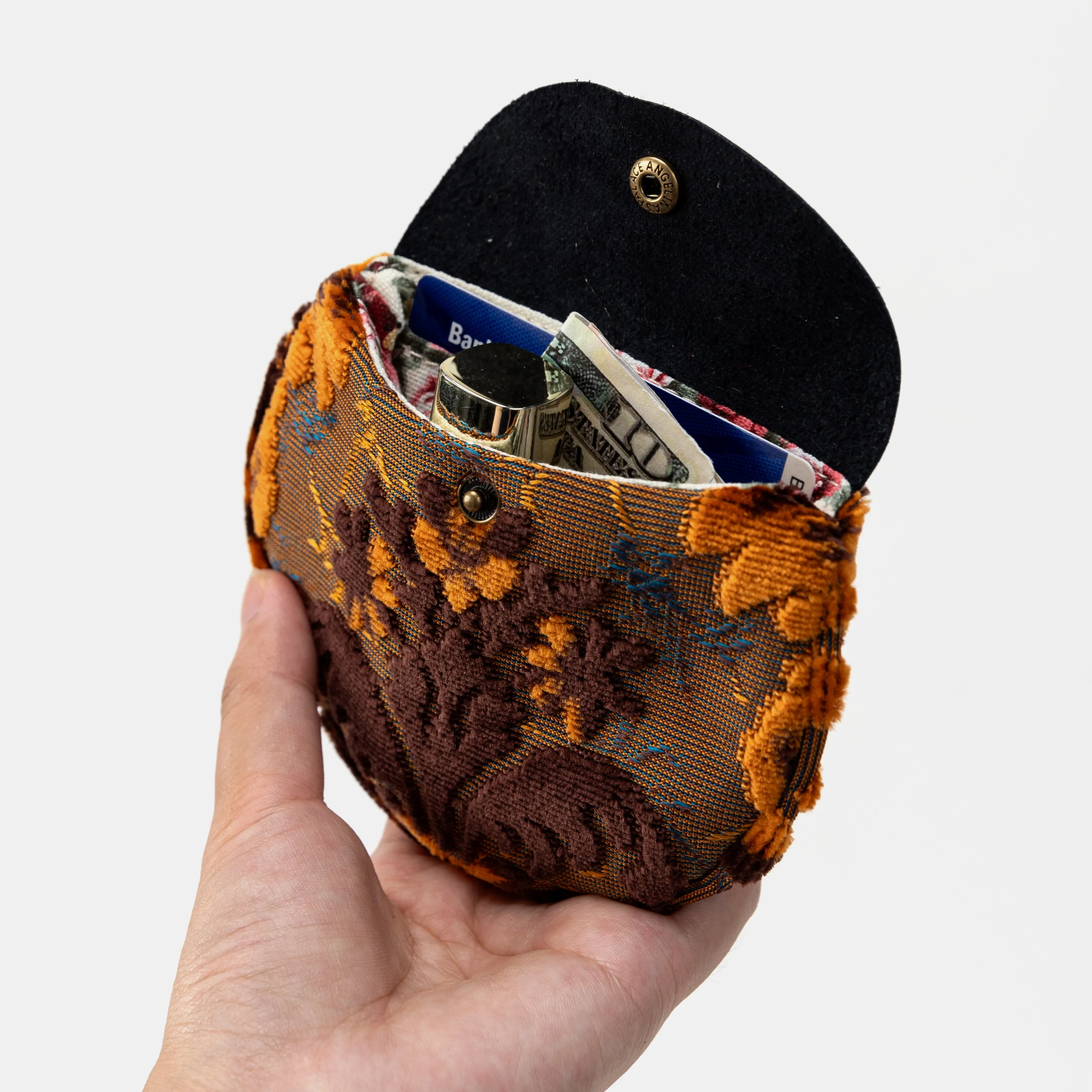 Burnout Velvet Revival Sienna Flap Coin Purse