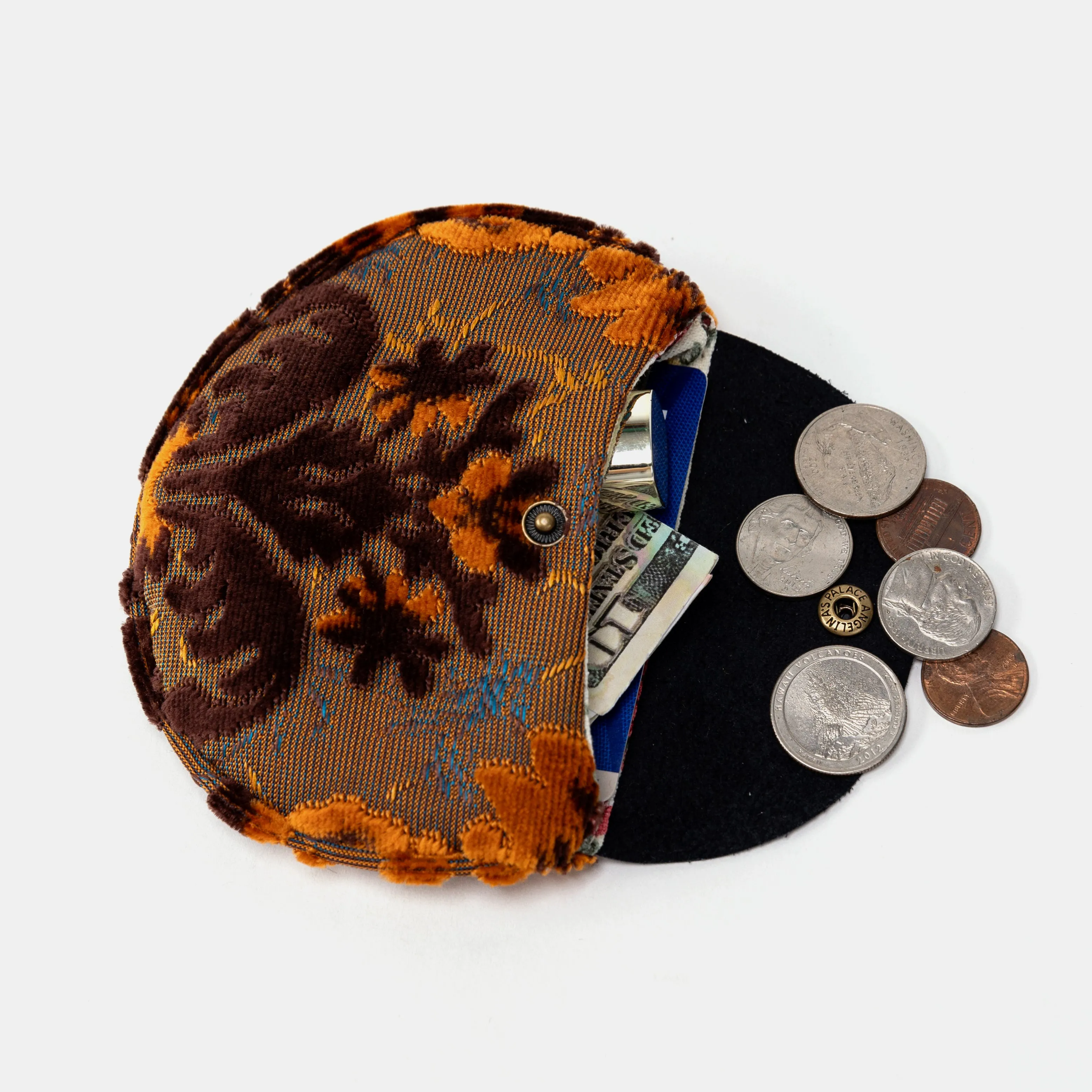 Burnout Velvet Revival Sienna Flap Coin Purse