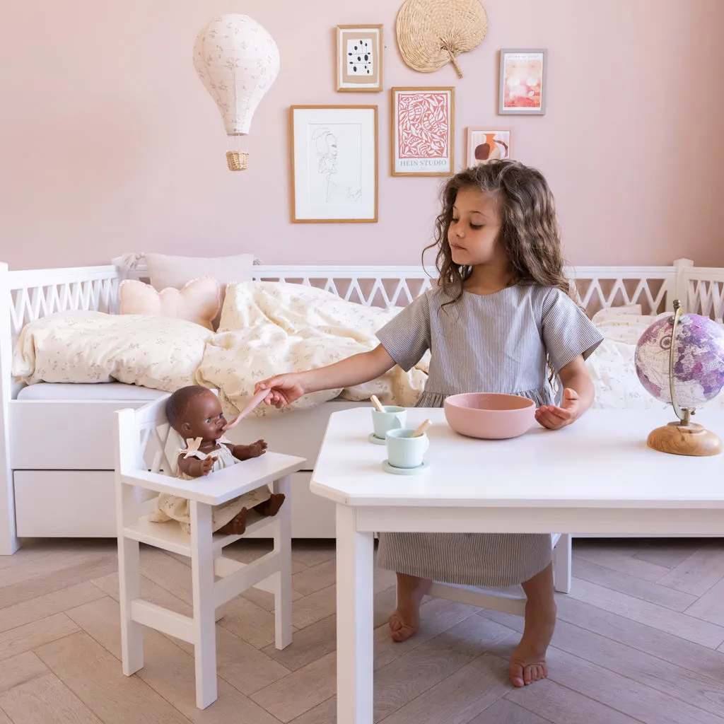 Cam Cam Doll High Chair Harlequin White