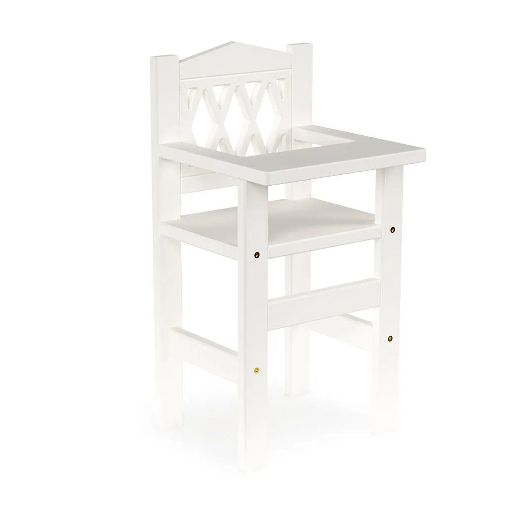 Cam Cam Doll High Chair Harlequin White