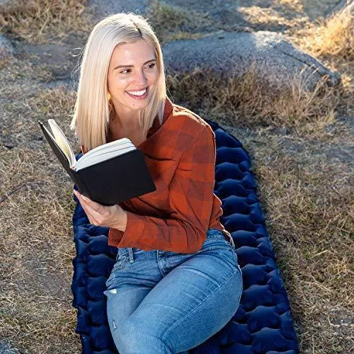 Camping Sleeping Pad - Ultralight Air Camping Mat - Best Inflatable Sleeping Pads for Camping, Backpacking, Hiking Camping Mattress - Lightweight Sleeping Mat - Compact, Durable Camping Pad Bed