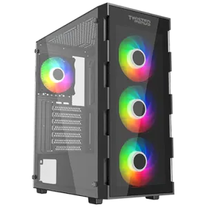 Case Twisted Mind Titan Glass Mid Tower -Black