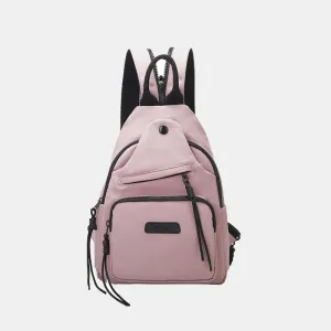 Casual Hiking Daypack Nylon Crossbody Bag Sling Backpack for Women