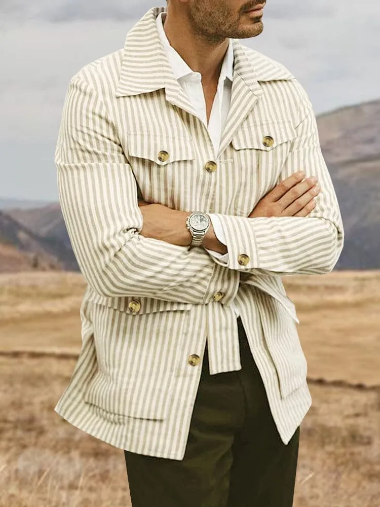 Casual Lightweight Stripe Jacket