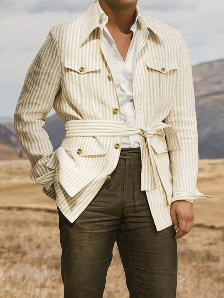 Casual Lightweight Stripe Jacket