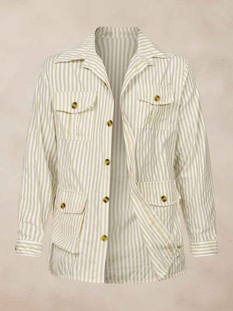 Casual Lightweight Stripe Jacket