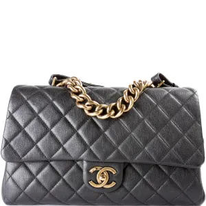 CC Trapezio Quilted Sheepskin Large Flap Bag 23M