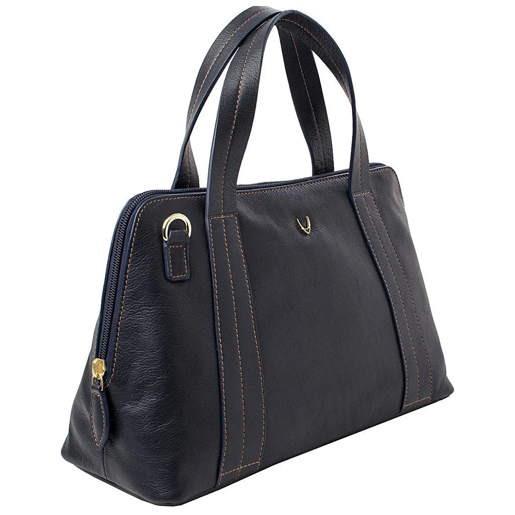 Cerys Leather Satchel in Blue