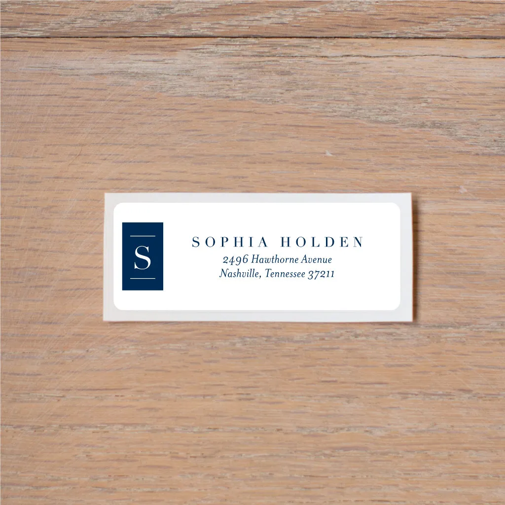 Chic Initial Return (Home) Address Labels