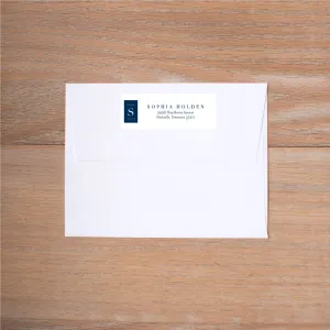 Chic Initial Return (Home) Address Labels