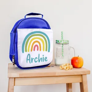 Children's Personalised Insulated Rainbow Lunch Bag
