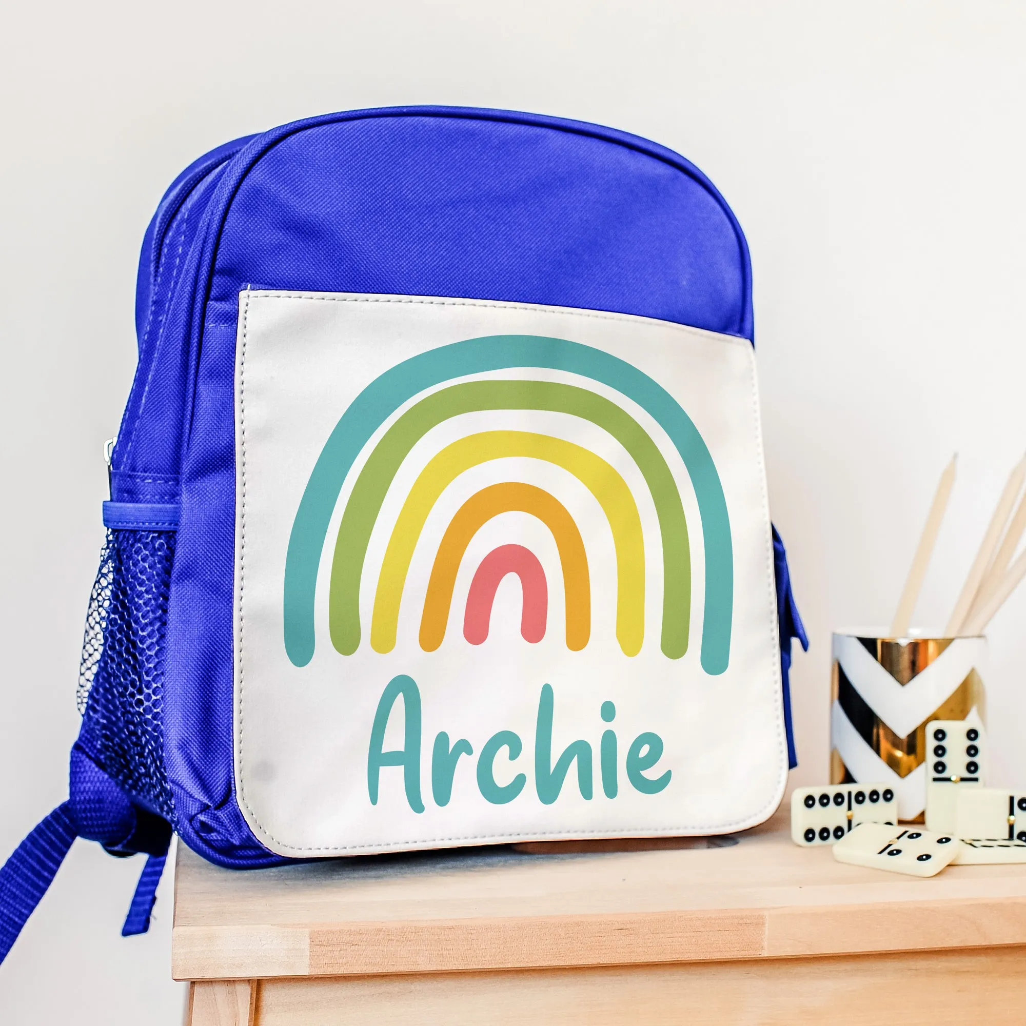 Children's Personalised Rainbow Backpack
