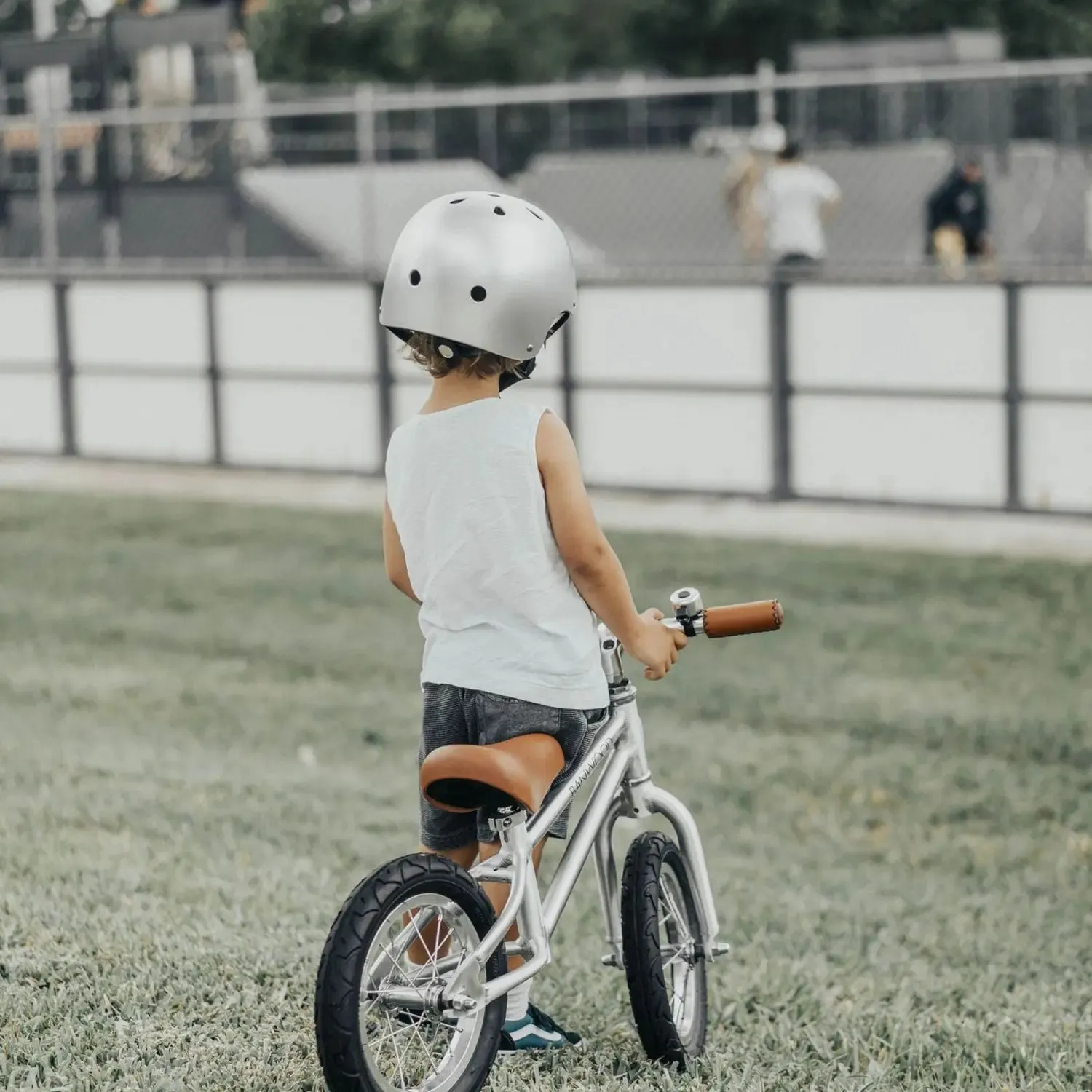 Classic Bicycle Helmet for Kids, Chrome Lightweight Helmet, Bike Safety Gear