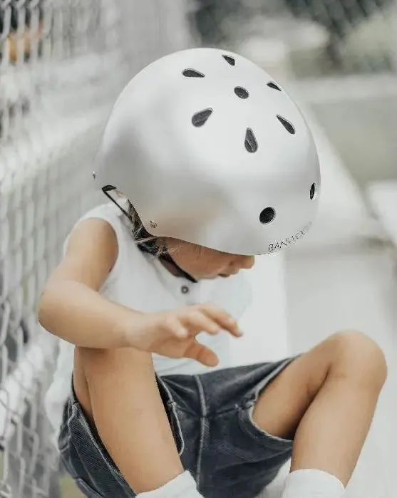 Classic Bicycle Helmet for Kids, Chrome Lightweight Helmet, Bike Safety Gear