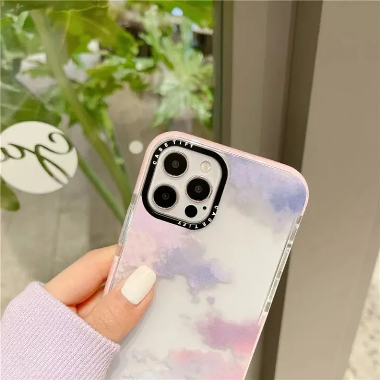 Cloud Pink White Pastel iPhone Impact Soft Phone Case Cover