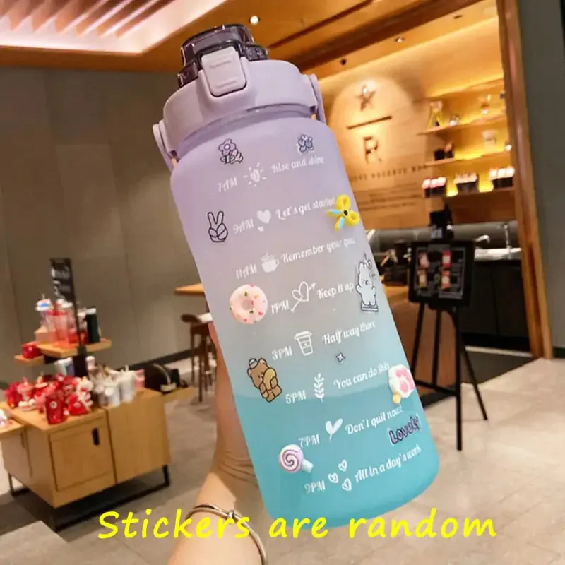 Colorful Frosted Water Bottle