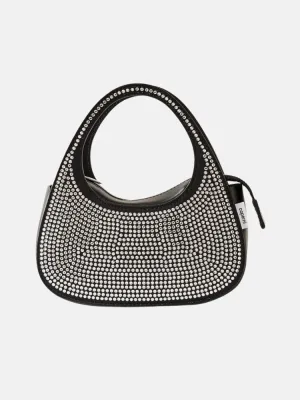 Coperni Crystal Embellished Micro Baguette Swipe Bag