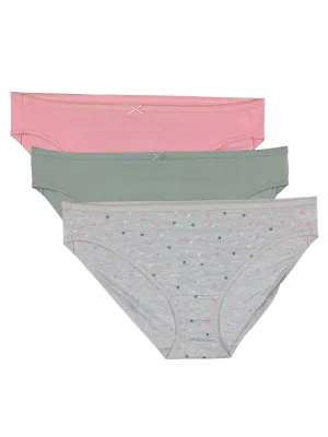 Cotton Hi-Leg Panties 3 Pack