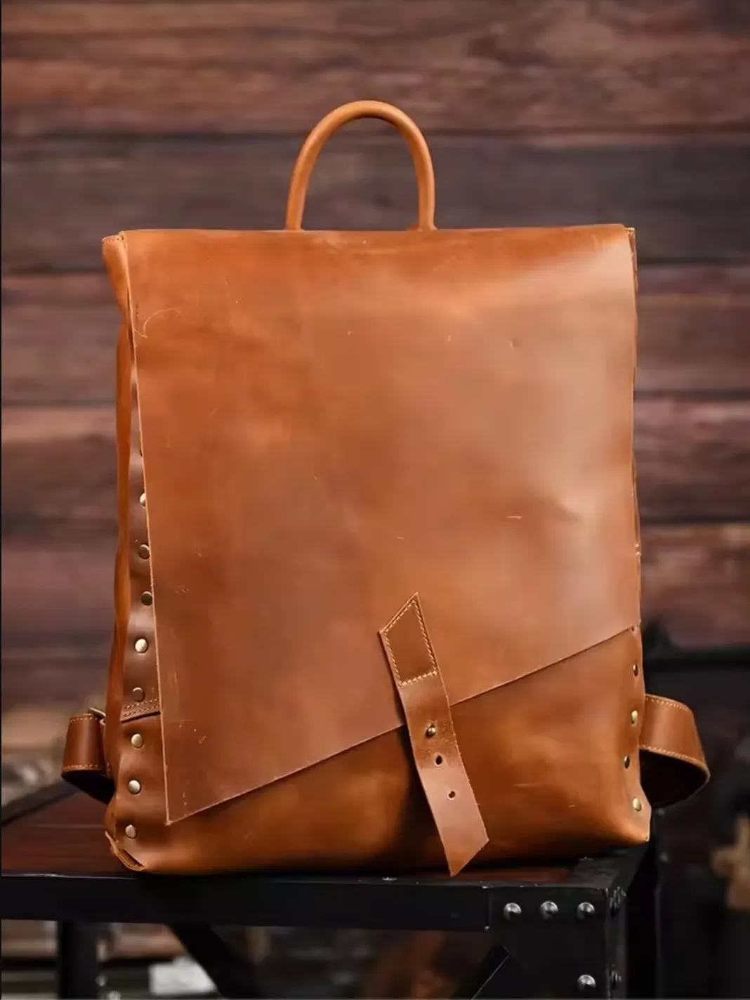 Cowhide Genuine Leather Backpack Business