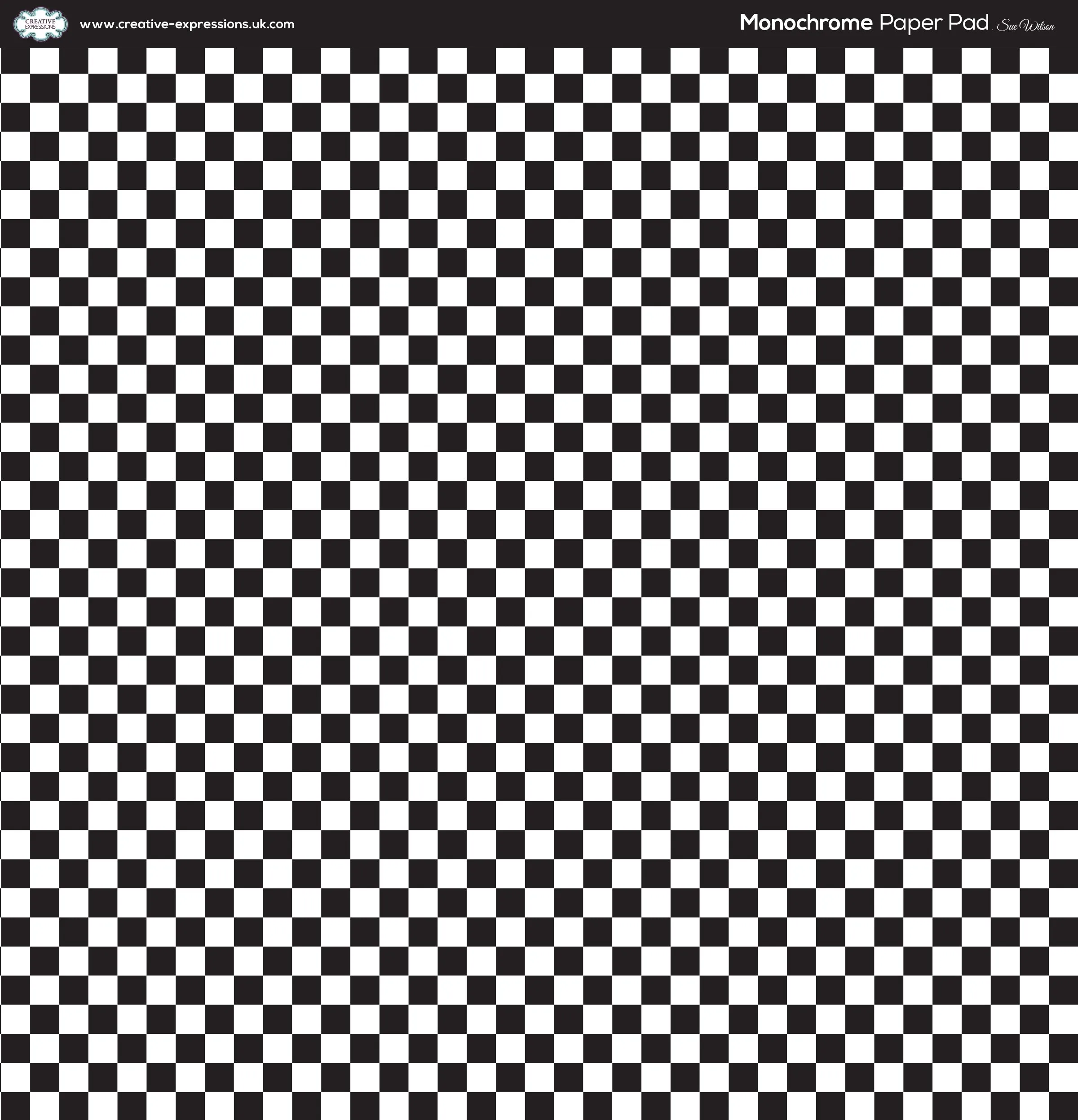 Creative Expressions Sue Wilson Monochrome Stripes 8 in x 8 in Paper Pad