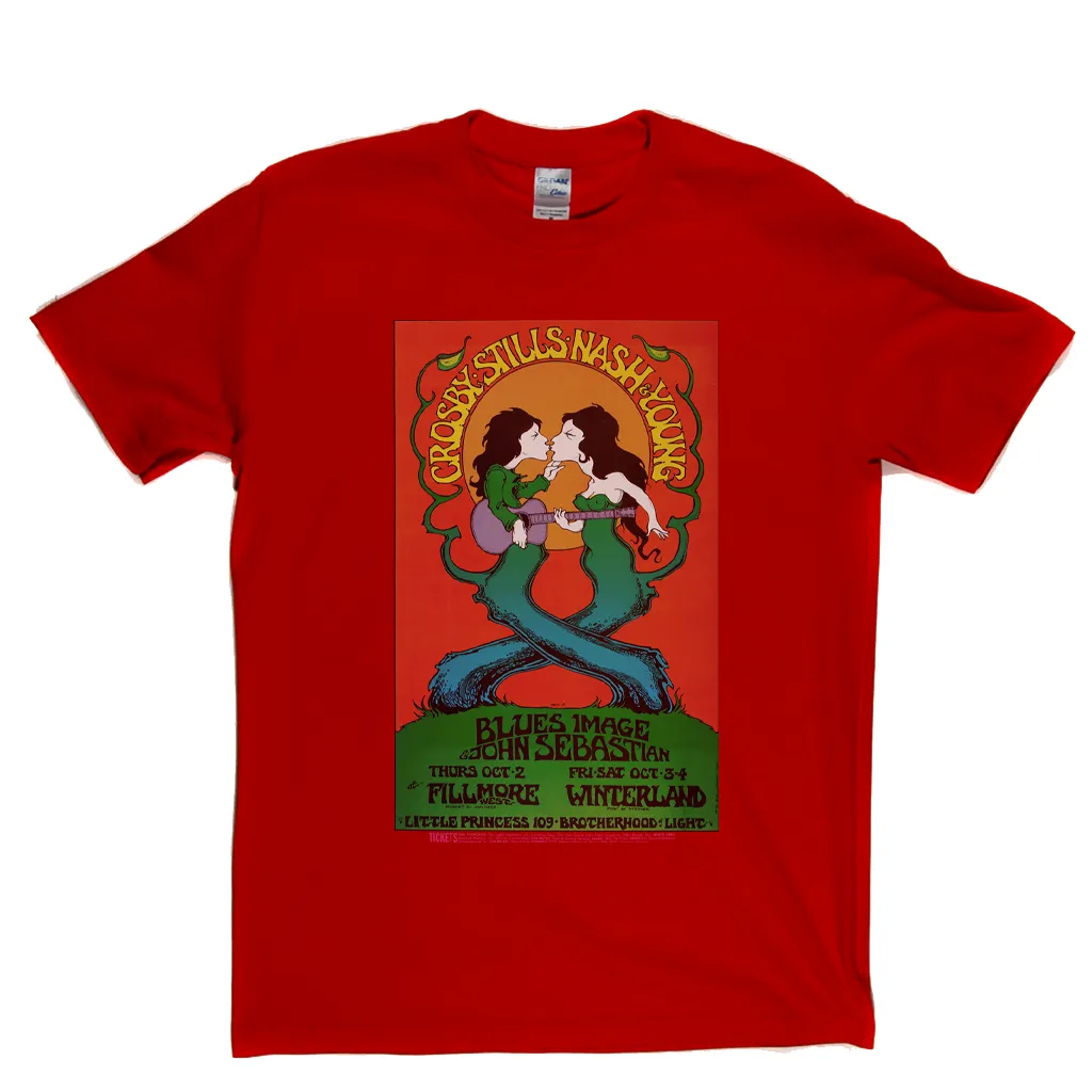 Crosby Stills Nash And Young Fillmore West Winterland Poster T-Shirt