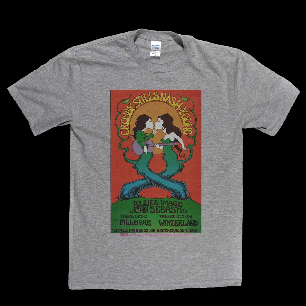 Crosby Stills Nash And Young Fillmore West Winterland Poster T-Shirt